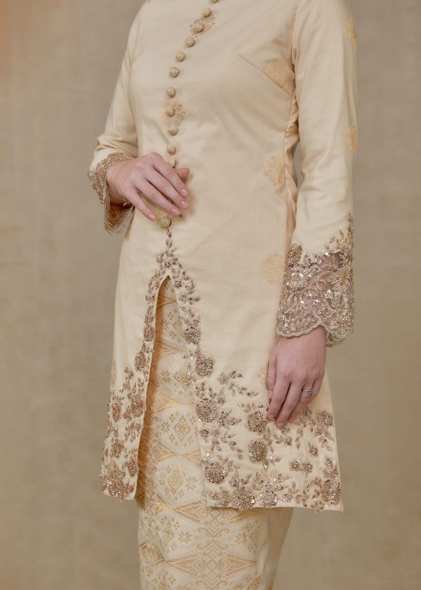 Saloma Songket Kebarung in Champagne (Pre-Order) - Image 5