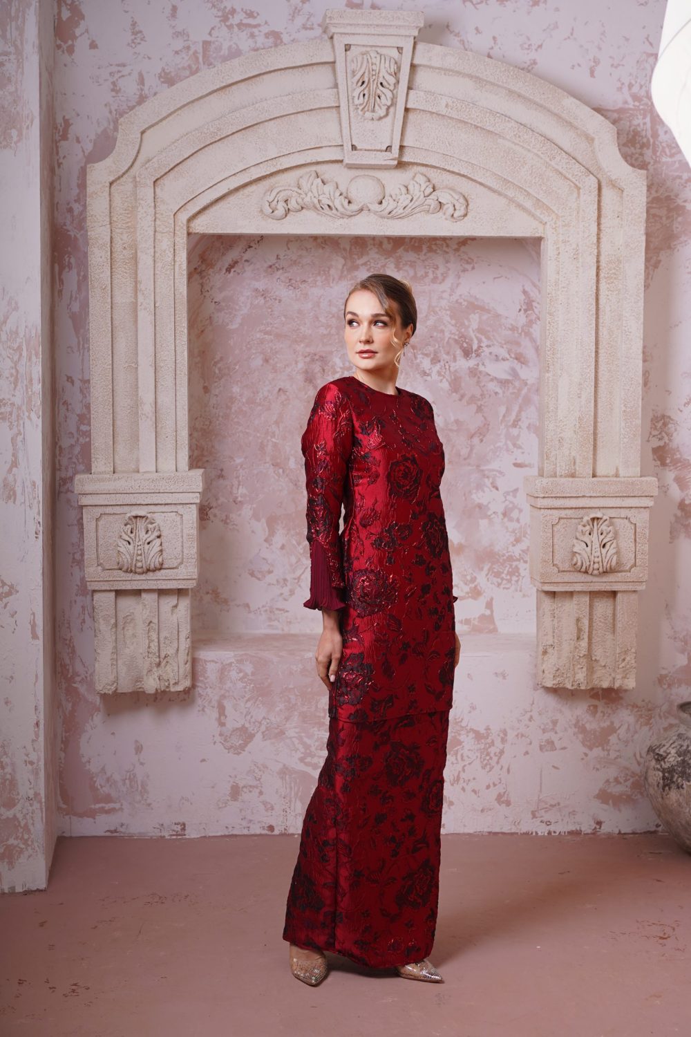 Lunara in Scarlet Red - view 2 - Effa Sidek Atelier