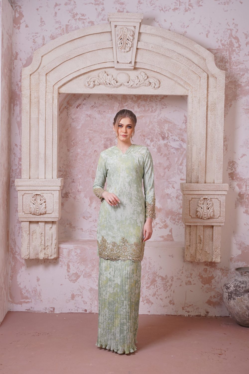 Estella in Regal Green - view 2 - Effa Sidek Atelier