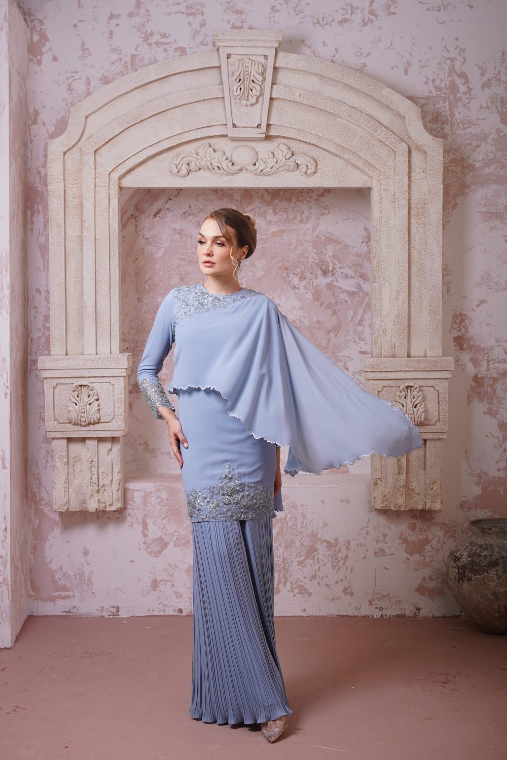 Syifa in Smoky Blue - view 2 - Effa Sidek Atelier