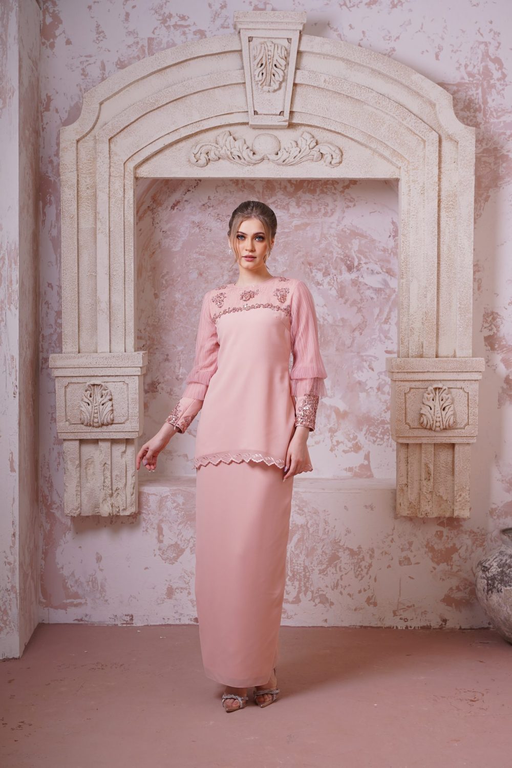 Serina in Peach - view 2 - Effa Sidek Atelier