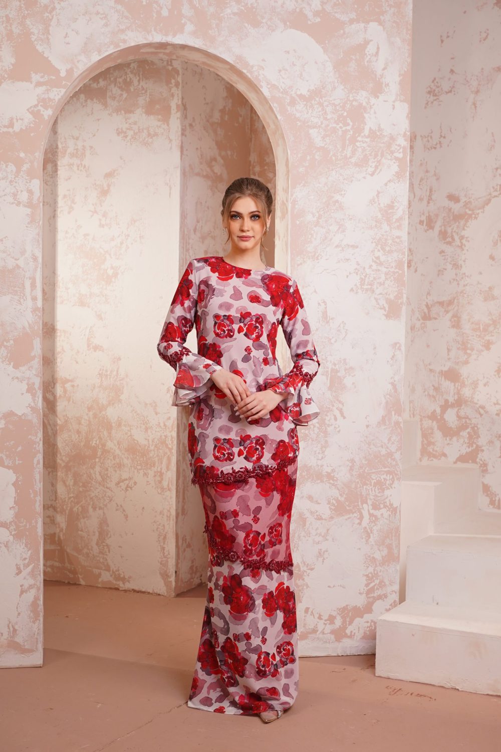 Emberly in Rose Red - view 2 - Effa Sidek Atelier