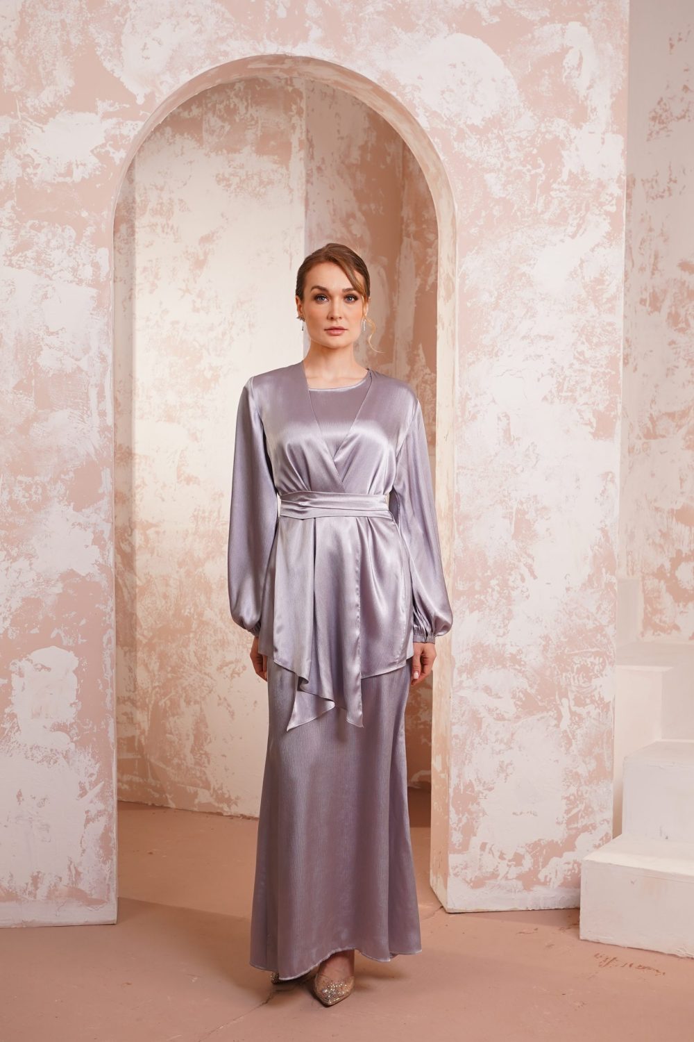Saffiya in Grey - view 2 - Effa Sidek Atelier