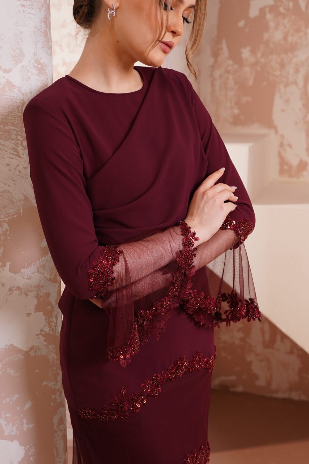 Mellysa in Wine Red