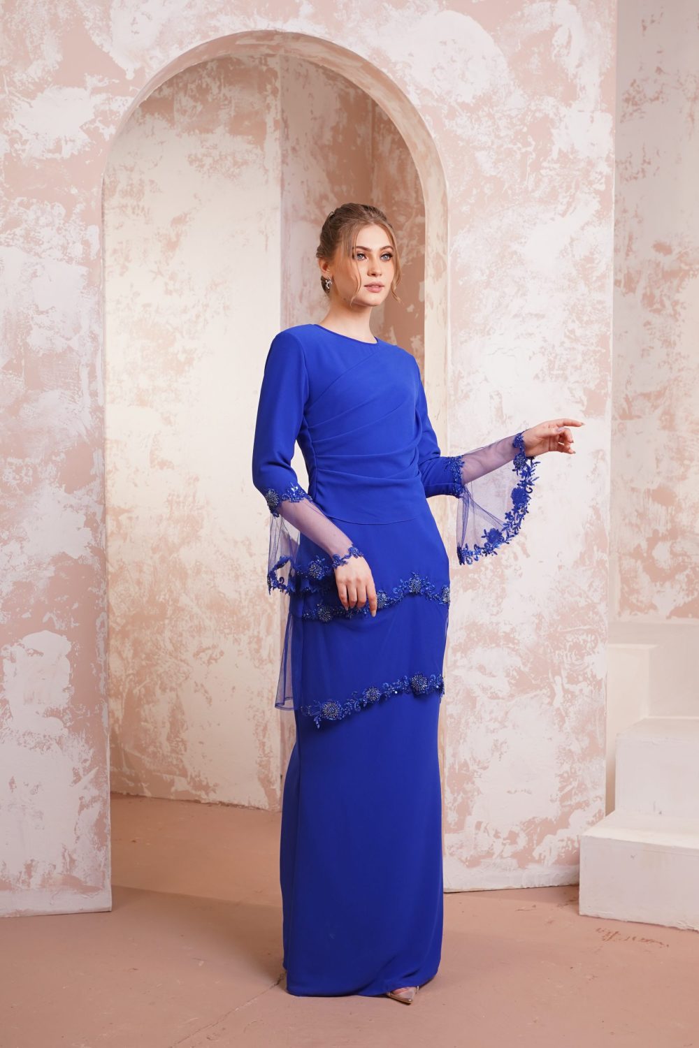 Mellysa in Royal Blue - view 2 - Effa Sidek Atelier