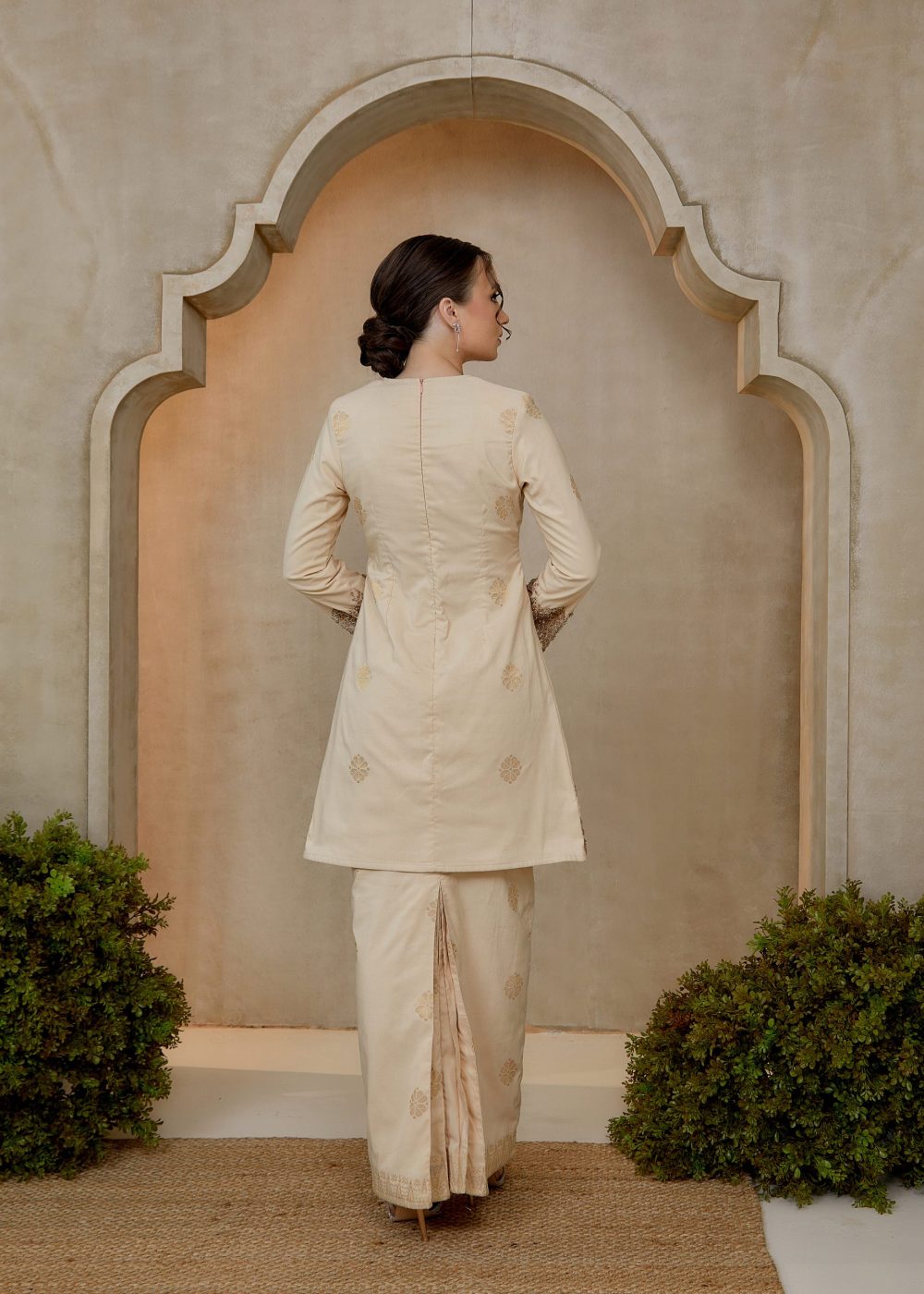 Saloma Songket Kebarung in Champagne