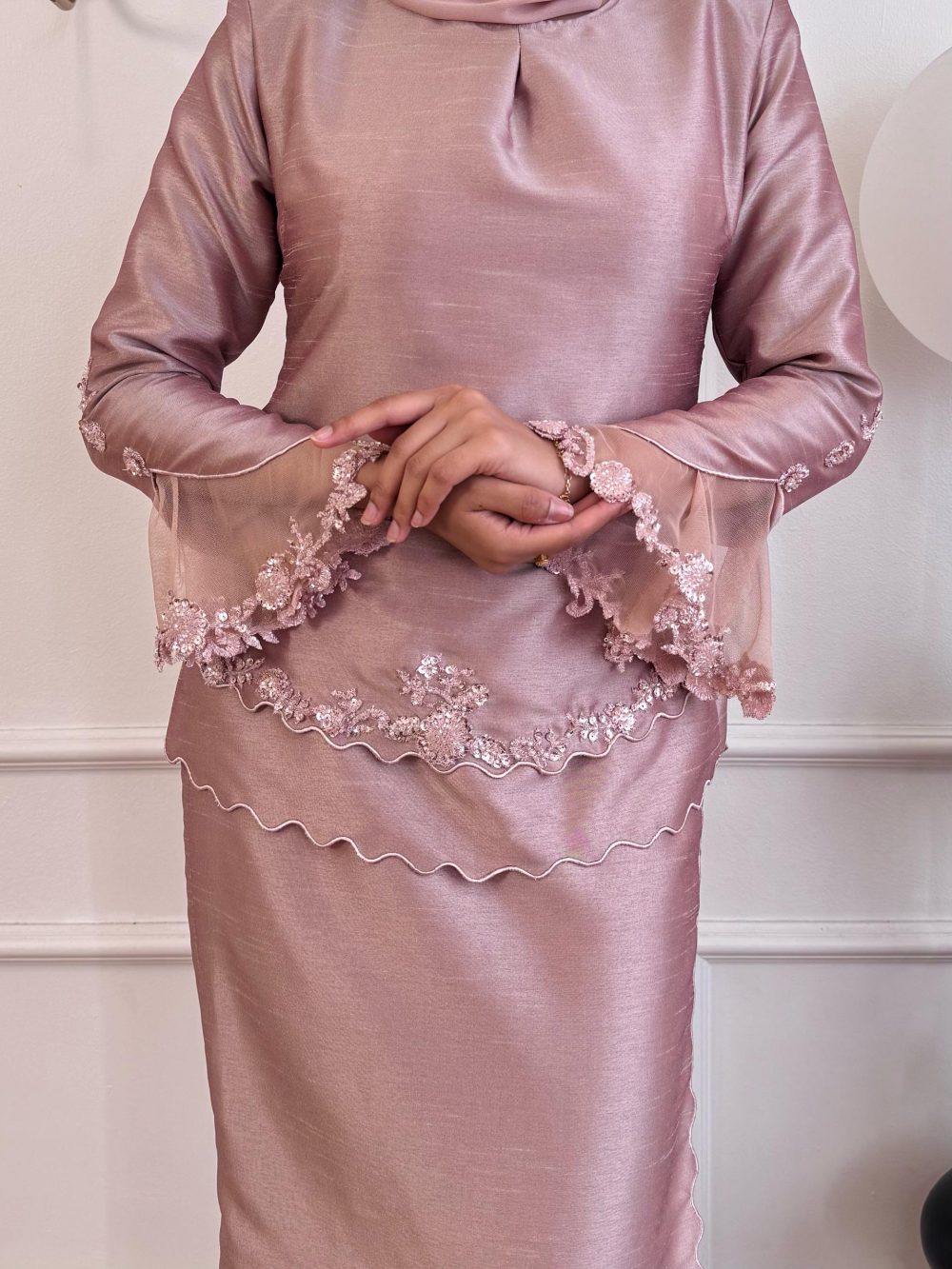Sheena Kurung in Rose Gold