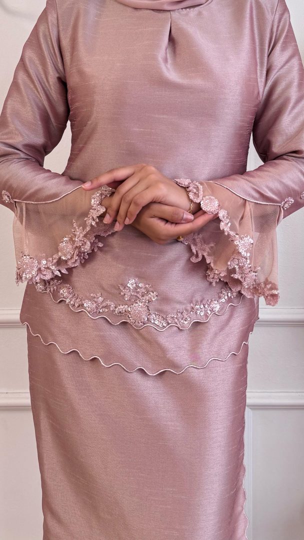 Sheena Kurung in Rose Gold - Detail View | Effa Sidek Atelier