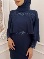 Darwisya Dress in Navy Blue