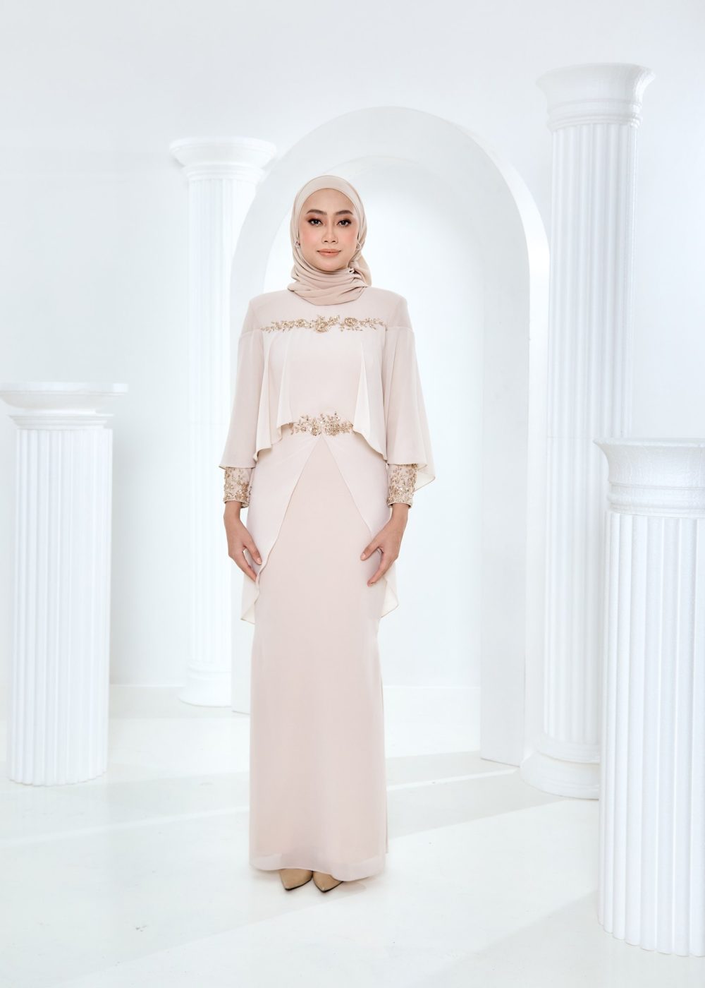 Darwisya Dress in Nude