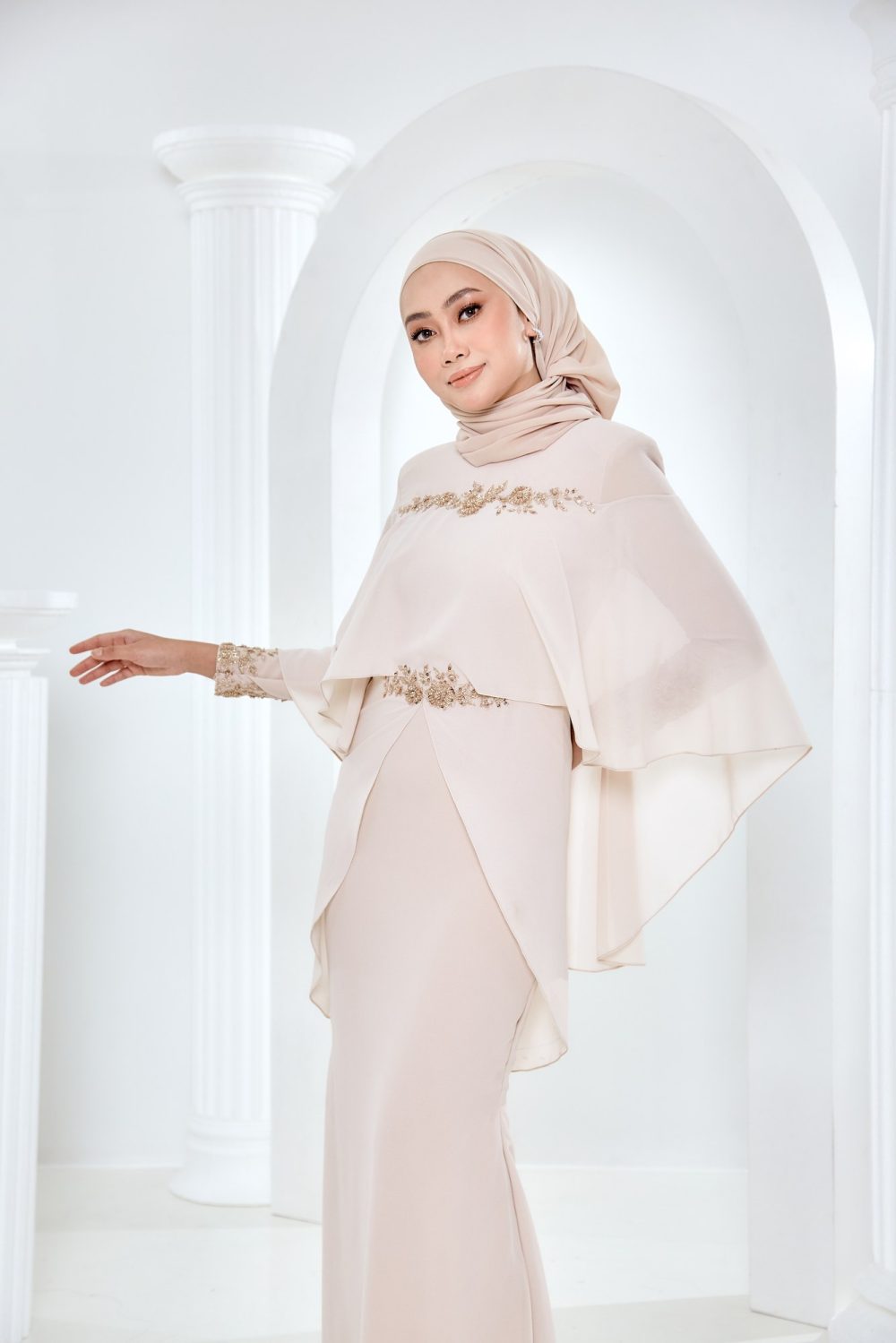 Darwisya Dress in Nude