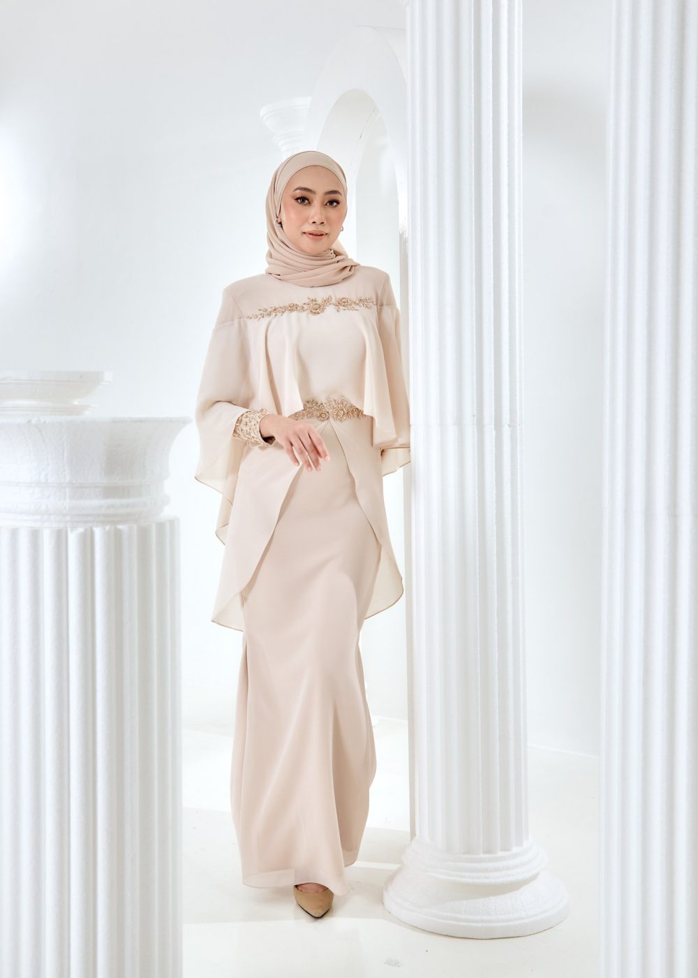 Darwisya Dress in Nude