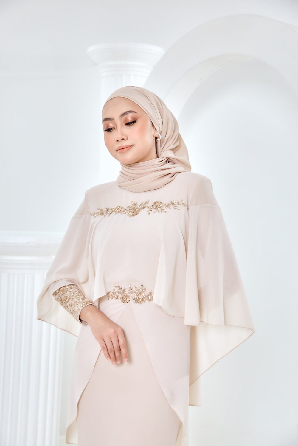 Darwisya Dress in Nude